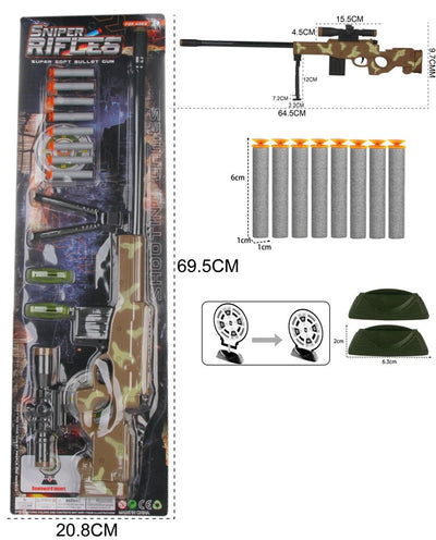 TOY GUN BLISTER CARD WITH ACCESSORIES