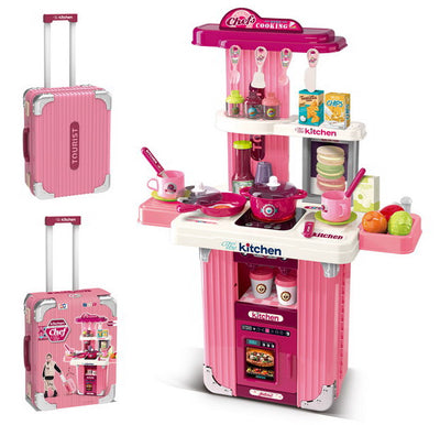 KITCHEN PLAY SET TROLLRY WITH LIGHT&MUSIC LUGGAGE
