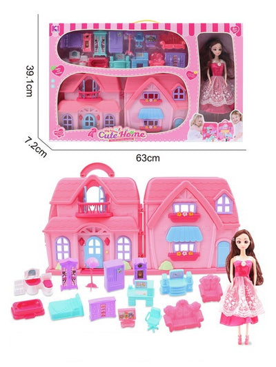 VILLA PLAY SET WITH DOLL AND ACCESSORIES