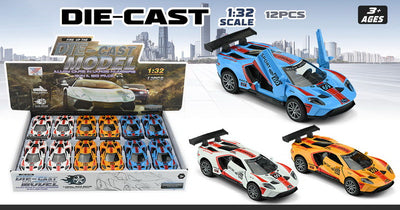 ALLOY CAR 1:32 PULL BACK 12PCS SET DISPLAY BOX