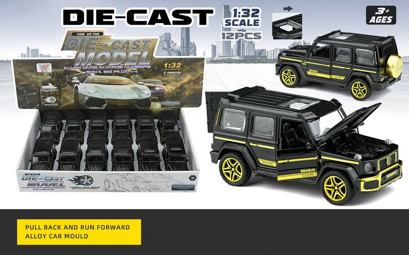 ALLOY CAR 1:32 PULL BACK 12PCS SET DISPLAY BOX