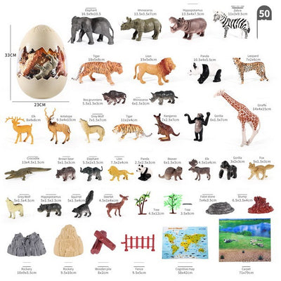ANIMAL SET 50PCS EGG BOX
