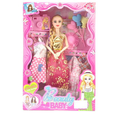 DOLL 11.5" PLAY SET WITH ACCESSORIES