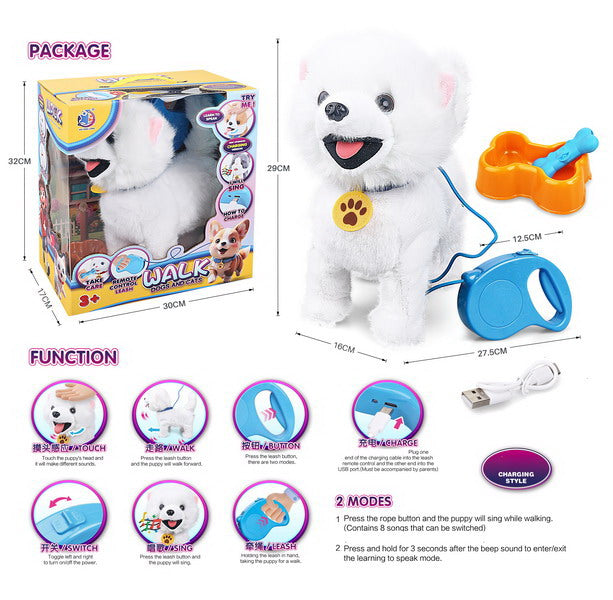 PET DOG WITH MUSIC & LICKING TONGUE USB CHARGER