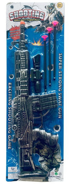 TOY GUN BLISTER CARD WITH ACCESSORIES