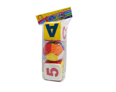 SOFT TOYS DICE WITH BALL SET PVC BAG+HEADER