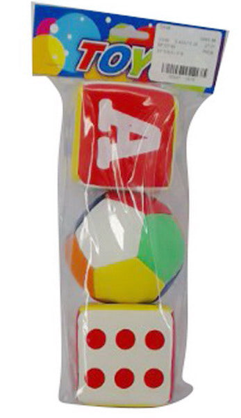 SOFT TOYS DICE WITH BALL SET PVC BAG+HEADER