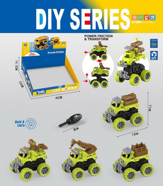 FRICTION CAR 8PCS SET DISPLAY BOX