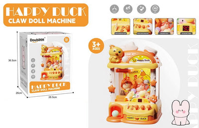 Mini Claw Toy Machine for Kids - Coin Operated Game with Lights & Music