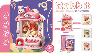 Mini Claw Toy Machine for Kids - Coin Operated Game with Lights & Music
