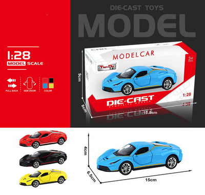 ALLOY CAR 1:28 PULL BACK DOOR OPEN