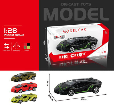 ALLOY CAR 1:28 Pull Back Door Open
