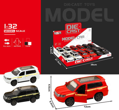ALLOY CAR 1:32 PULL BACK 12PCS DISPLAY BOX