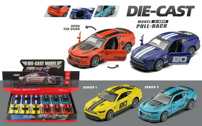 ALLOY CAR 1:32 PULL BACK 12PCS SET DISPLAY BOX