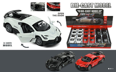 ALLOY CAR 1:32 PULL BACK 12PCS SET DISPLAY BOX