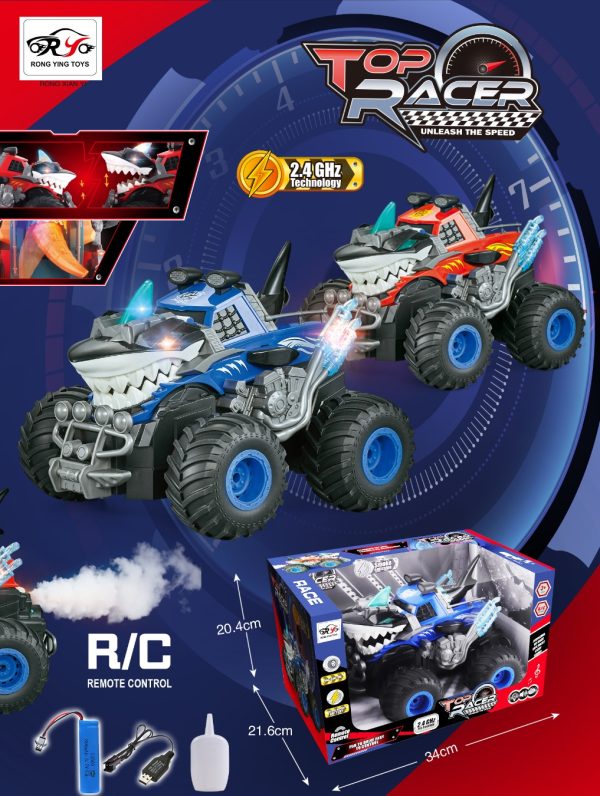 REMOTE CONTROL CAR WITH USB CHARGER 1:18 AND LIGHT&SMOKE