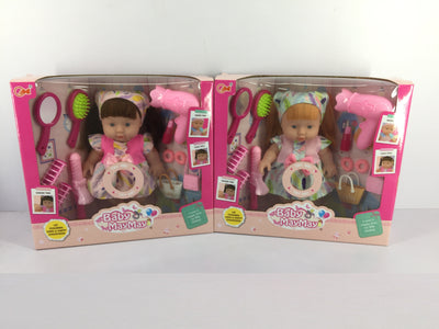 DOLL SET WITH MUSIC AND ACCESSORIES