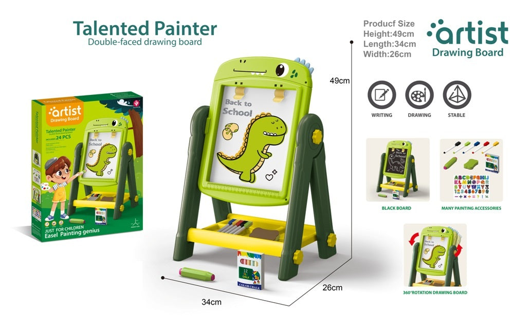 Drawing Board Double Sided Easel with Accessories
