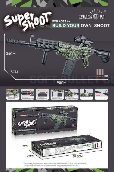 Shouting Gun with Soft Bullets & USB CHARGER