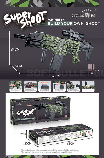 Shouting Gun with Soft Bullets & USB CHARGER