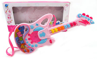 MUSICAL TOY GUITAR BATTERY OPERATED WITH LIGHT & MUSIC