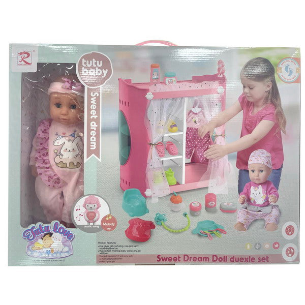 BABY BED WITH DOLL