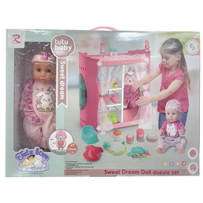 BABY BED WITH DOLL