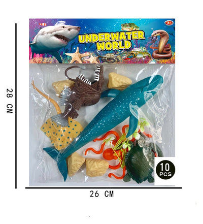 ANIMAL SET FISH 10PCS PVC BAG+HEADER