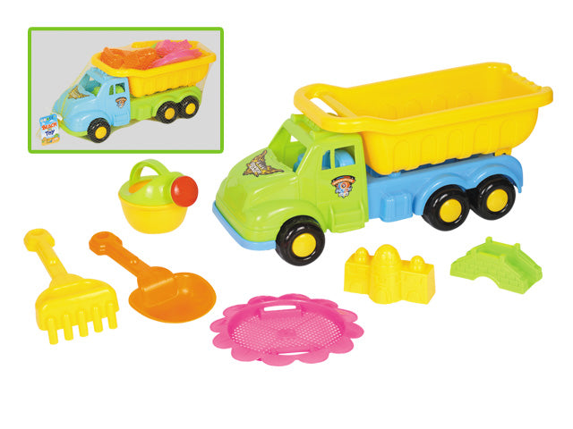 BEACH TOY CAR 7PCS SET NET BAG