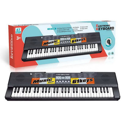 MUSICAL 61KEY PIANO WITH MICROPHONE AND USB CHARGER