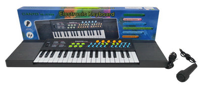 MUSICAL 37KEY PIANO WITH MICROPHONE & USB CHARGER