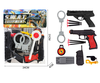 TOY GUN WITH ACCESSORIES PVC BAG+HEADER