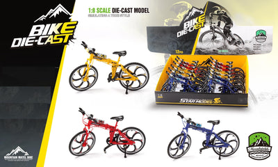 ALLOY BICYCLE 1:8 FREE WHEEL 12PCS DISPLAY BOX