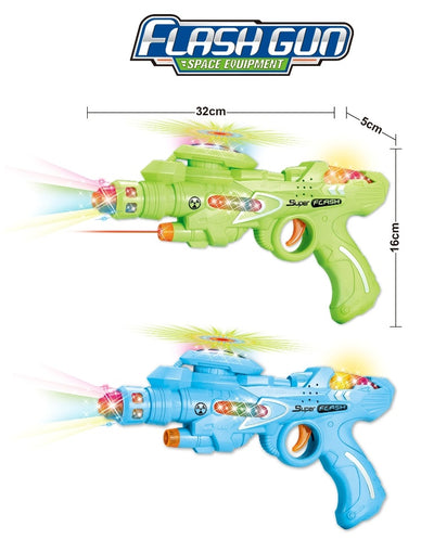 BATTERY OPERATED GUN WITH LIGHT&MUSIC OPPBAG