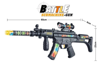 BATTERY OPERATED GUN WITH LIGHT&MUSIC OPP BAG