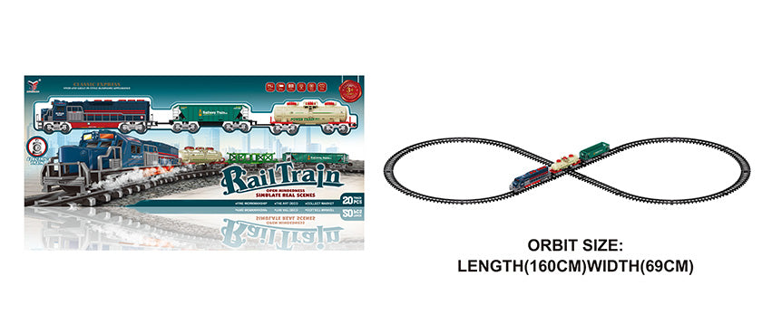 TRAIN SET BATTERY OPERATED WITH LIGHT&SOUND