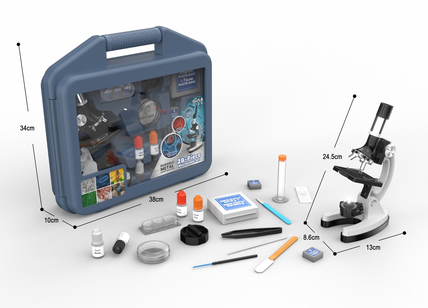 MICROSCOPE WITH ACCESSORIES HAND BAG