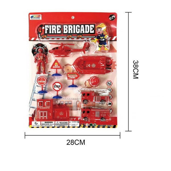 FIRE BRIGATE PLAY SET BLISTER CARD