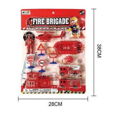 FIRE BRIGATE PLAY SET BLISTER CARD