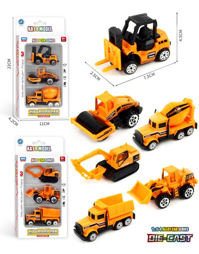 ALLOY CAR 1:64 PULL BACK 3PCS SET