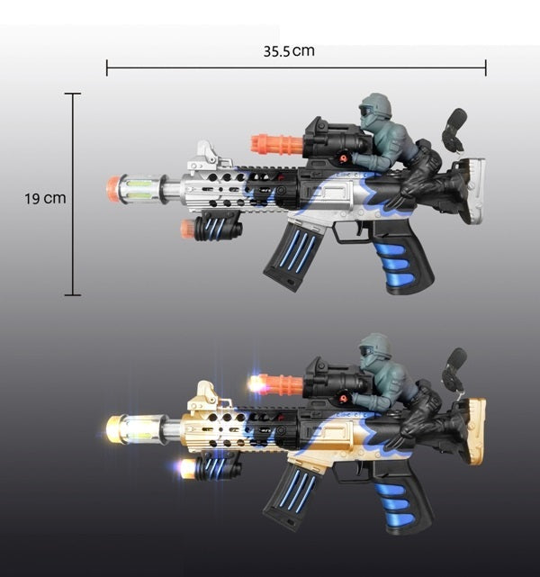 BATTERY OPERATED GUN WITH LIGHT&MUSIC