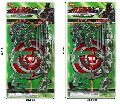 TOY GUN BLISTER CARD WITH ACCESSORIES
