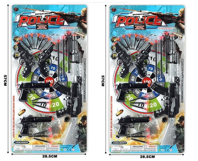TOY GUN BLISTER CARD WITH ACCESSORIES