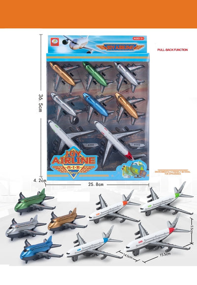 FRICTION PLANE PULLBACK 8PCS SET