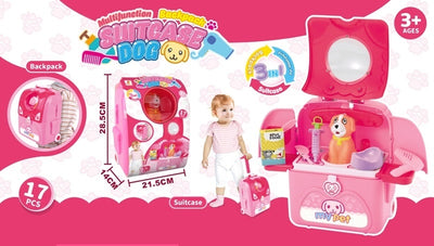 PET CARE ROLEPLAY 17PCS SET WITH PORTABLE BACKPACK