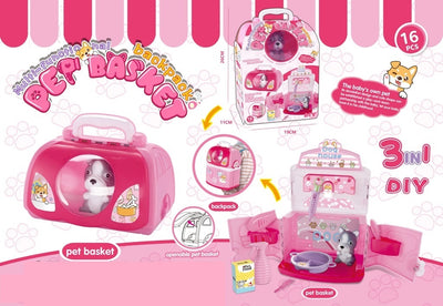PET CARE ROLEPLAY 16PCS SET WITH PORTABLE BACKPACK