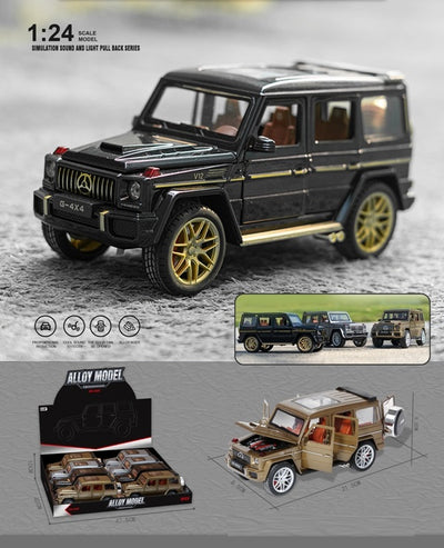 ALLOY CAR 1:24 Pull Back with Lights & Sound 8PCS DISPLAY BOX