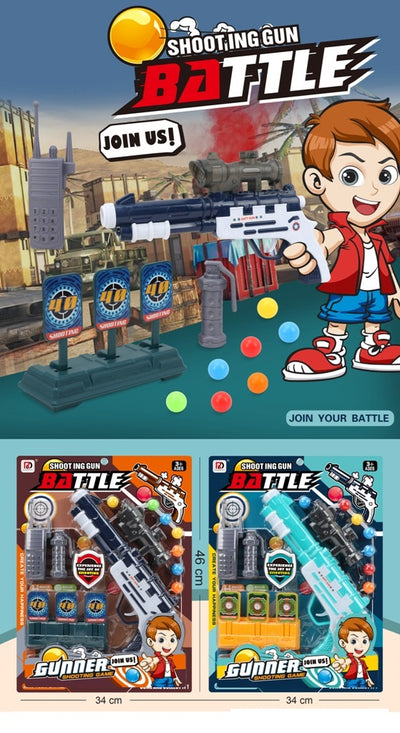 TOY GUN BLISTER CARD WITH ACCESSORIES