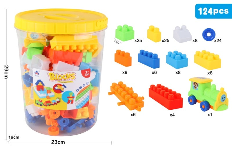 BLOCKS PLAY SET 124PCS