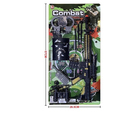 TOY GUN BLISTER CARD WITH ACCESSORIES
